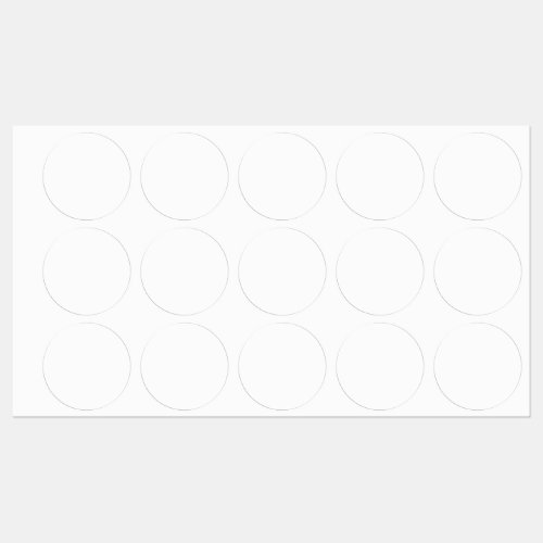 White Circle Waterproof Labels