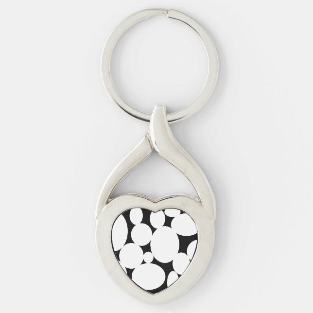 WHITE CIRCLES KEYCHAIN (Front)