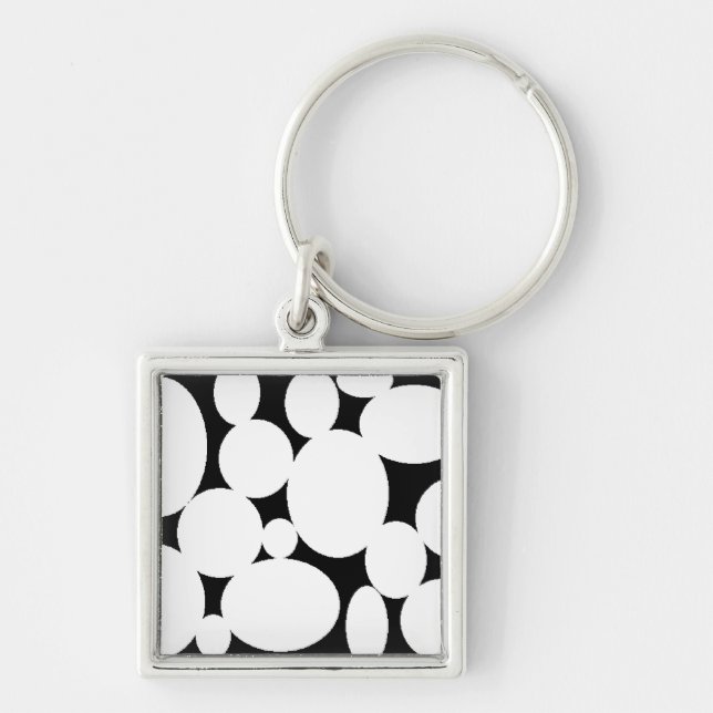 WHITE CIRCLES KEYCHAIN (Front)
