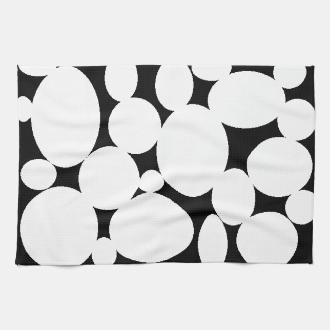 WHITE CIRCLES KITCHEN TOWEL (Horizontal)