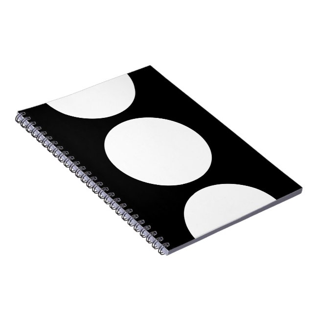 White Circles on Black Notebook (Right Side)