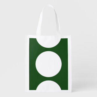 White Circles on Green Grocery Bag
