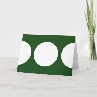 White Circles on Green Holiday Card