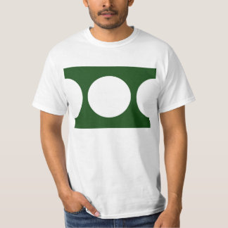 White Circles on Green T-Shirt