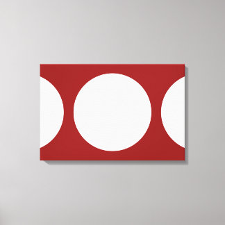 White Circles on Red Canvas Print