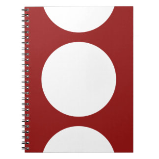 White Circles on Red Notebook