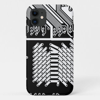 White Circuit Board Oh My! iPhone 11 Case