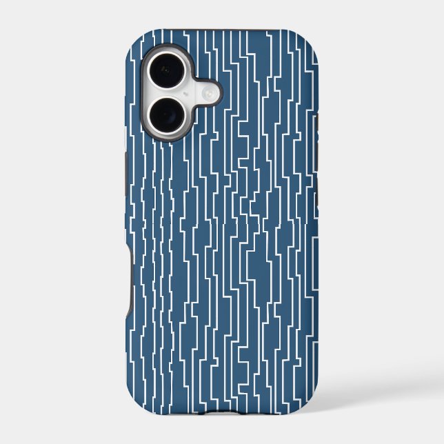 White Circuit Lines  Iphone Case (Back)