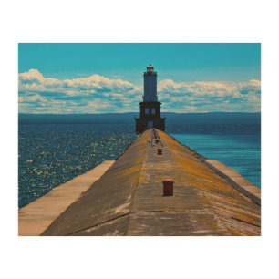 White City Lighthouse Wood Wall Art