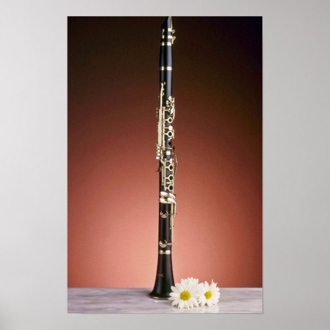 white Clarinet flowers Poster (Front)
