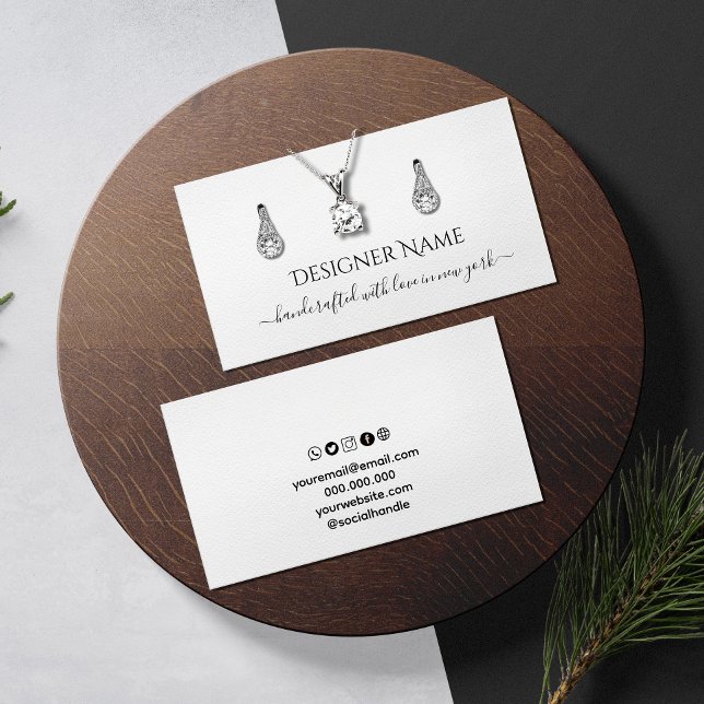 White Classic and Chic Jewelry Display Card (Creator Uploaded)