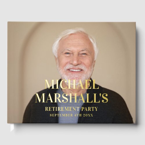 WHITE CLASSIC CHIC MONOGRAM RETIREMENT PHOTO