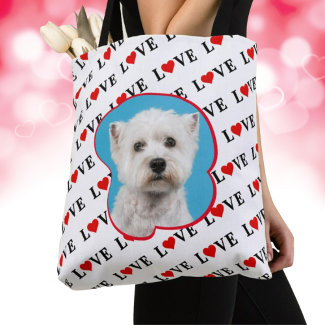 White Classic LOVE Motif Custom Photo