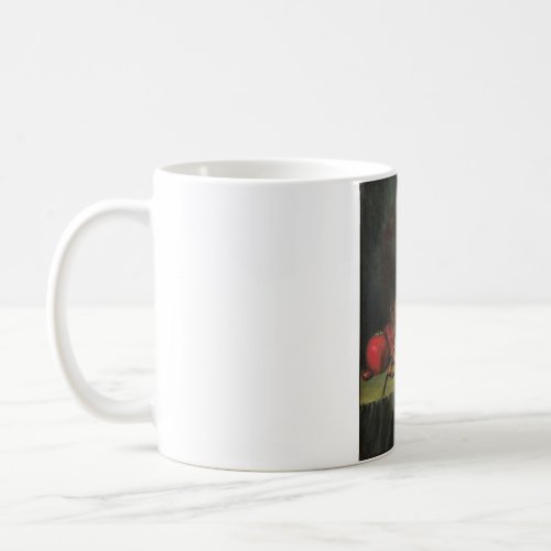 White Classic Mug with teapot and fruits