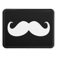 White Classic Mustache on Hitch Print