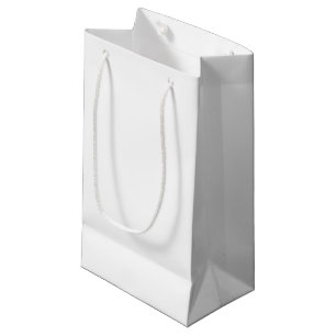 White Classic Plain And Simple Solid Color Small Gift Bag