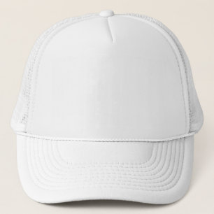 White Classic Plain And Simple Solid Color Trucker Hat