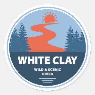 White Clay Wild And Scenic River Classic Round Sticker