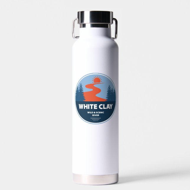 White Clay Wild And Scenic River Water Bottle (Front)