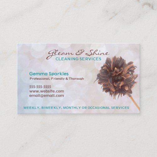 White Cleaning Services Business Cards