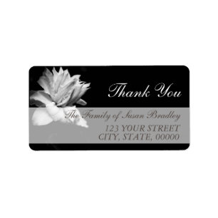White Clematis Family Thank You Label 1