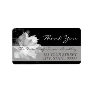 White Clematis Family Thank You Label 2