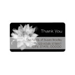 White Clematis Family Thank You Label 3 at Zazzle