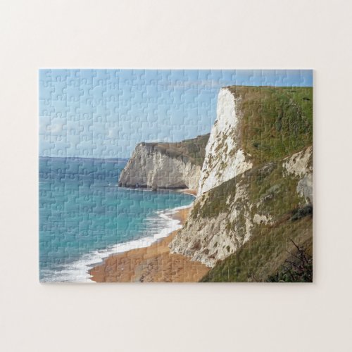 White Cliffs along Jurassic Coast Dorset England Jigsaw Puzzle