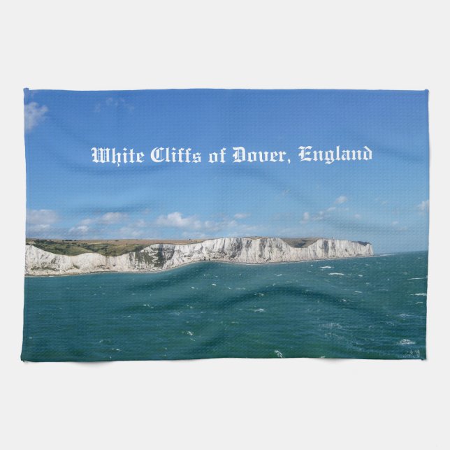 White Cliffs of Dover, England Kitchen Towel (Horizontal)