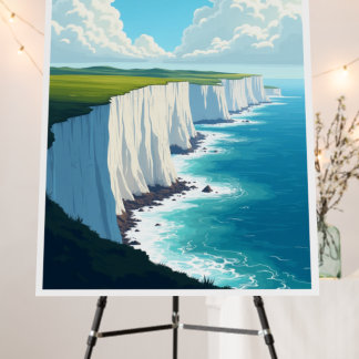 White Cliffs of Dover England Travel Poster