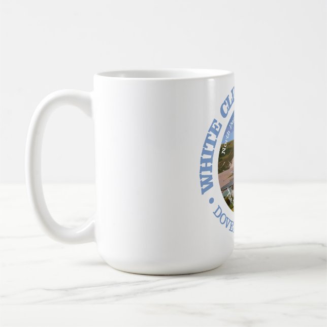 White Cliffs of Dover (rd) Coffee Mug (Left)