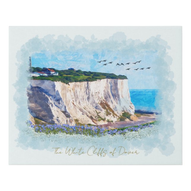 White Cliffs of Dover WW2 Memorial Faux Canvas Print (Front)