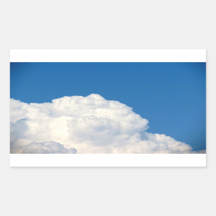 White Cloud 9 Rectangular Sticker