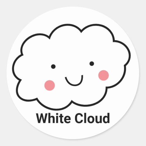 White Cloud EMS 911 Humor Classic Round Sticker
