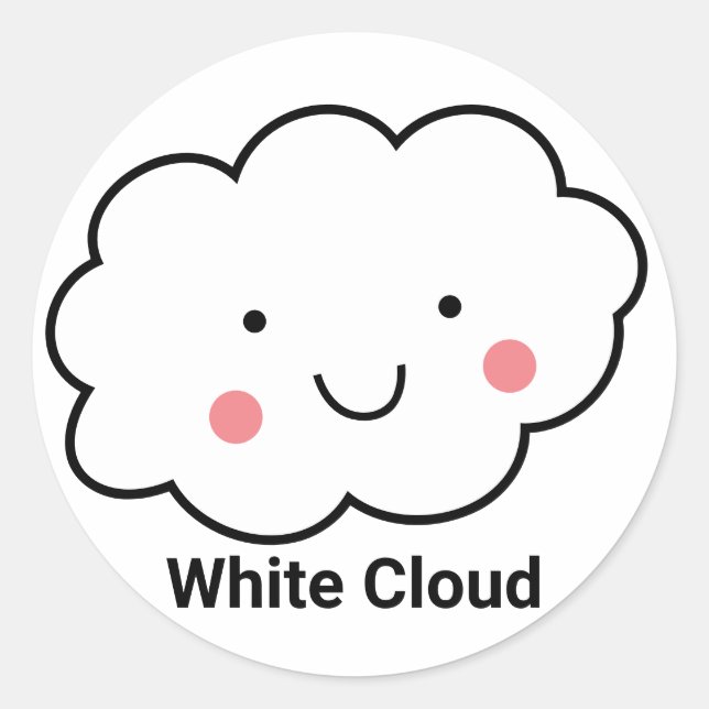 White Cloud EMS 911 Humor Classic Round Sticker (Front)
