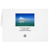 White cloud over a placid ocean cards (Back Horizontal)