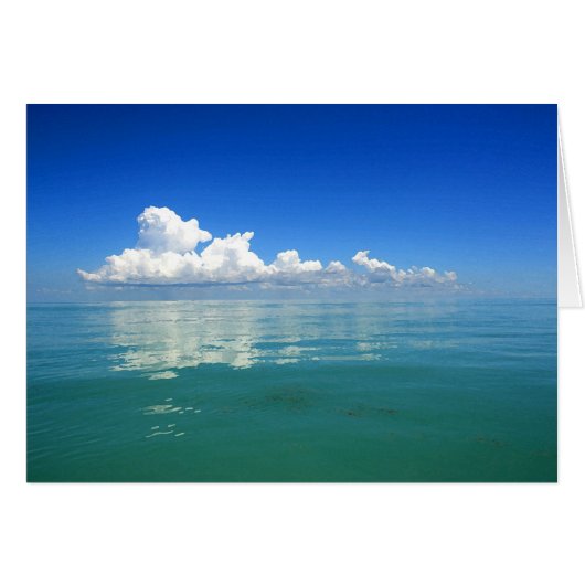White cloud over a placid ocean cards (Front Horizontal)
