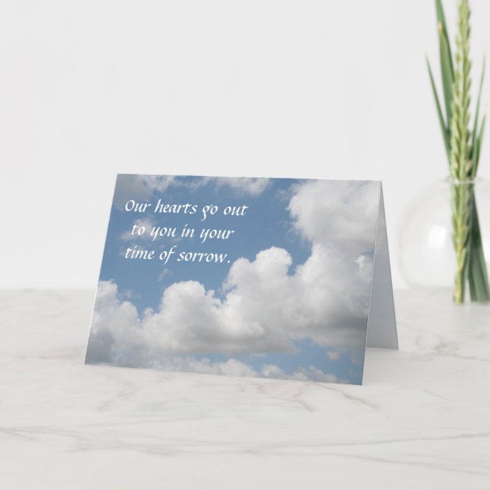 White Cloud Sympathy Card | Zazzle.com