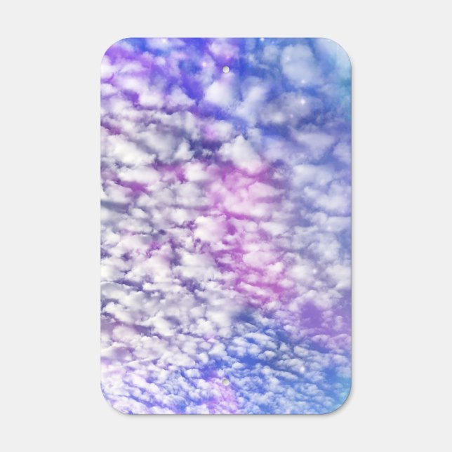 White Cloud with Blue Sky Space Metal Sign (Front)