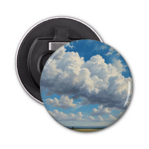 White Clouds and Clear Blue Sky Bottle Opener