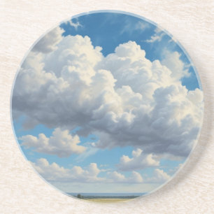 White Clouds and Clear Blue Sky Coaster