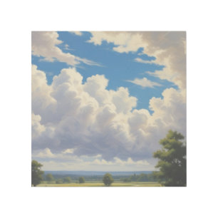 White Clouds and Clear Blue Sky Gallery Wrap