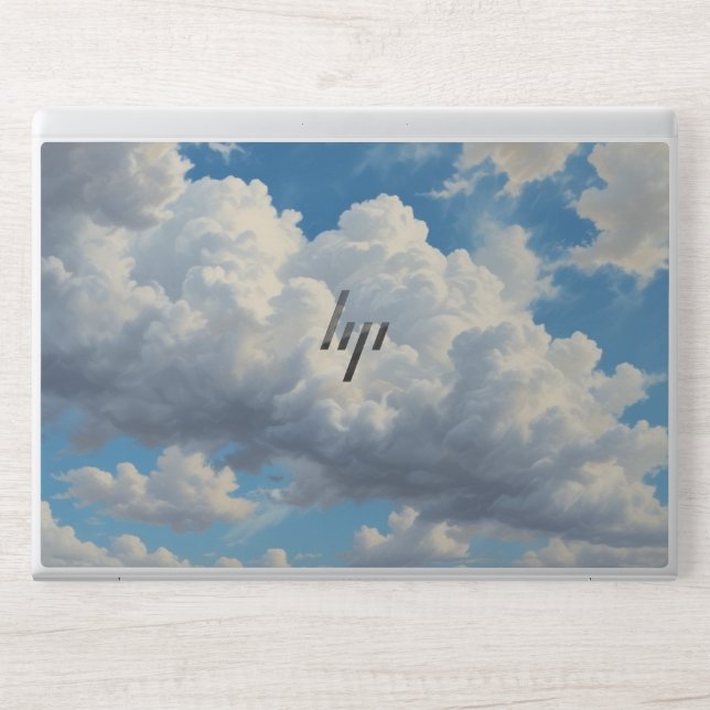 White Clouds and Clear Blue Sky HP Laptop Skin (Front)