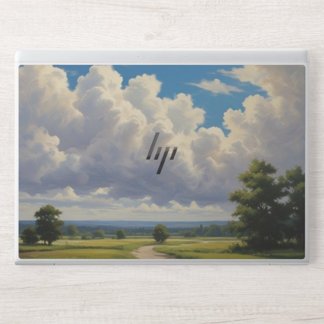 White Clouds and Clear Blue Sky HP Laptop Skin (Front)