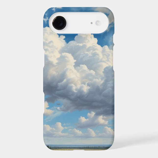 White Clouds and Clear Blue Sky iPhone Case (Back)