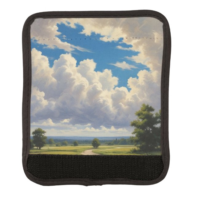 White Clouds and Clear Blue Sky Luggage Handle Wrap (Front)