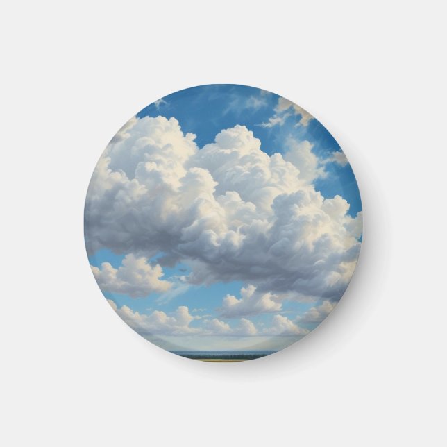 White Clouds and Clear Blue Sky Magnet (Front)