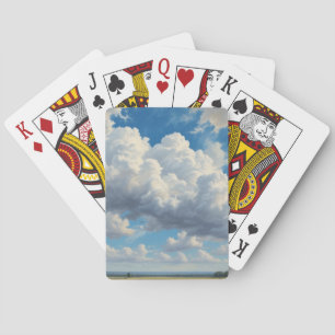 White Clouds and Clear Blue Sky Poker Cards