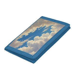 White Clouds and Clear Blue Sky Trifold Wallet