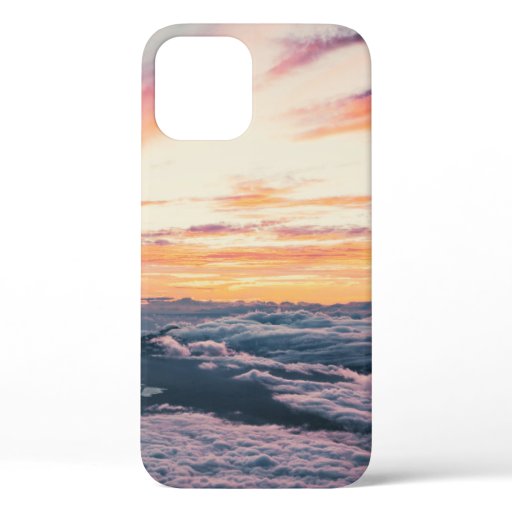 WHITE CLOUDS AT GOLDEN HOUR iPhone 12 CASE